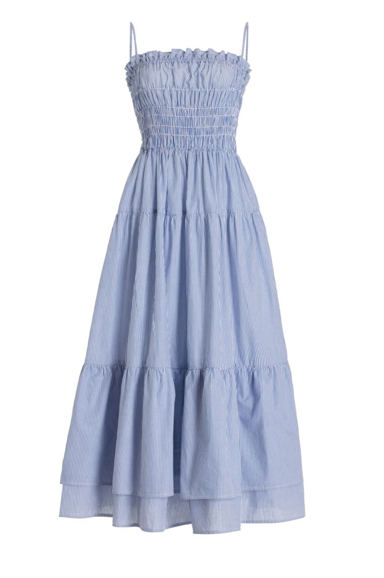 Long blue dress